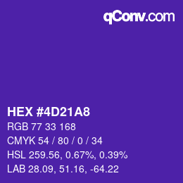 カラーコード: HEX #4D21A8 | qconv.com