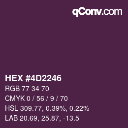Color code: HEX #4D2246 | qconv.com