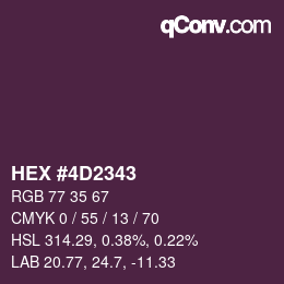 Color code: HEX #4D2343 | qconv.com