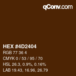 颜色代码: HEX #4D2404 | qconv.com
