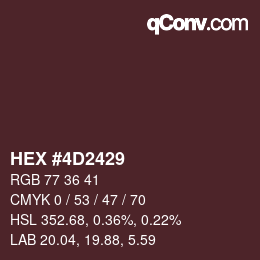 颜色代码: HEX #4D2429 | qconv.com