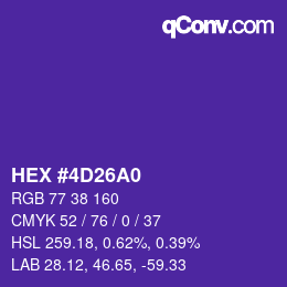 カラーコード: HEX #4D26A0 | qconv.com