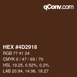 Color code: HEX #4D2918 | qconv.com