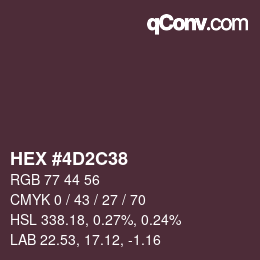 カラーコード: HEX #4D2C38 | qconv.com