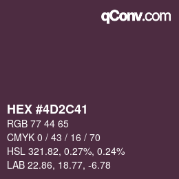 カラーコード: HEX #4D2C41 | qconv.com