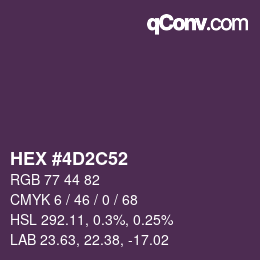 Código de color: HEX #4D2C52 | qconv.com