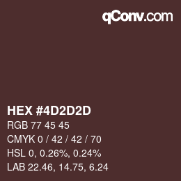 Color code: HEX #4D2D2D | qconv.com