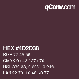 Color code: HEX #4D2D38 | qconv.com