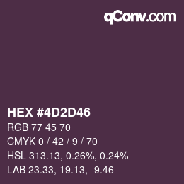 Color code: HEX #4D2D46 | qconv.com
