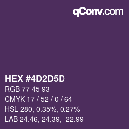 颜色代码: HEX #4D2D5D | qconv.com