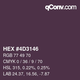 カラーコード: HEX #4D3146 | qconv.com