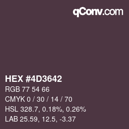 カラーコード: HEX #4D3642 | qconv.com