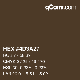 Color code: HEX #4D3A27 | qconv.com