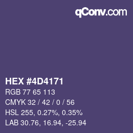 Código de color: HEX #4D4171 | qconv.com