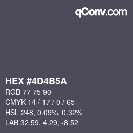 Color code: HEX #4D4B5A | qconv.com