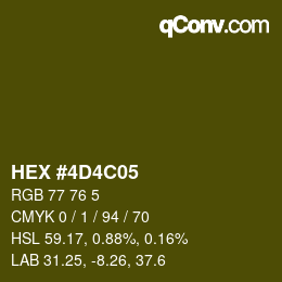 Color code: HEX #4D4C05 | qconv.com