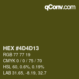 カラーコード: HEX #4D4D13 | qconv.com