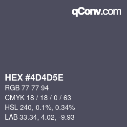 Código de color: HEX #4D4D5E | qconv.com