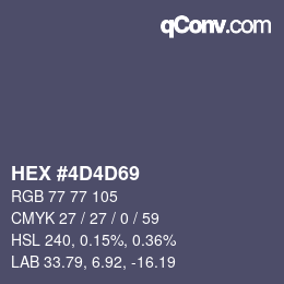 Color code: HEX #4D4D69 | qconv.com