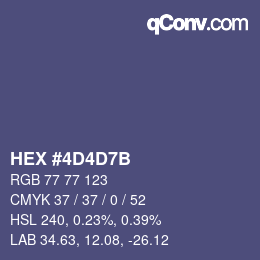 カラーコード: HEX #4D4D7B | qconv.com