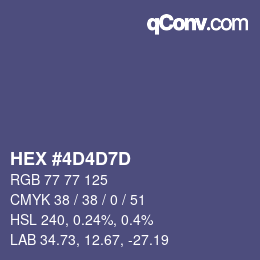 カラーコード: HEX #4D4D7D | qconv.com