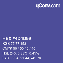 Color code: HEX #4D4D99 | qconv.com