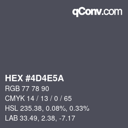 Color code: HEX #4D4E5A | qconv.com