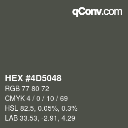 Color code: HEX #4D5048 | qconv.com