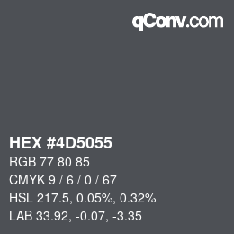 Color code: HEX #4D5055 | qconv.com