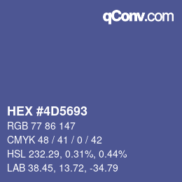 Color code: HEX #4D5693 | qconv.com
