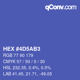 颜色代码: HEX #4D5AB3 | qconv.com