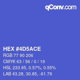 Color code: HEX #4D5ACE | qconv.com