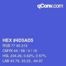 Color code: HEX #4D5AD5 | qconv.com