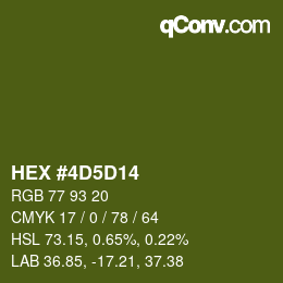 カラーコード: HEX #4D5D14 | qconv.com