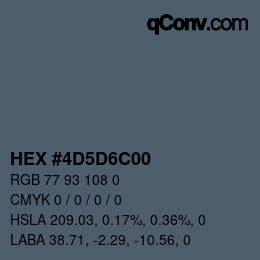 Color code: HEX #4D5D6C00 | qconv.com