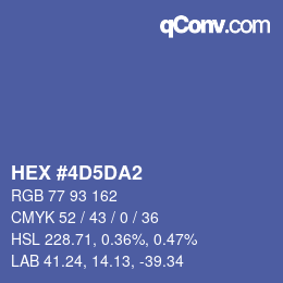 カラーコード: HEX #4D5DA2 | qconv.com