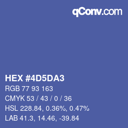 Color code: HEX #4D5DA3 | qconv.com