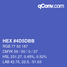 カラーコード: HEX #4D5DBB | qconv.com