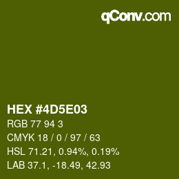 Color code: HEX #4D5E03 | qconv.com