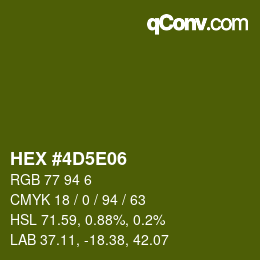Color code: HEX #4D5E06 | qconv.com