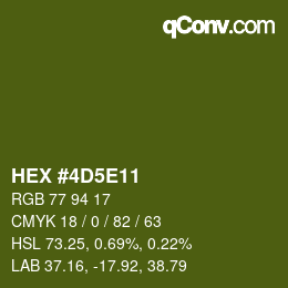 カラーコード: HEX #4D5E11 | qconv.com