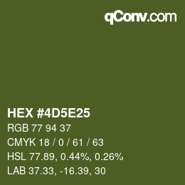 カラーコード: HEX #4D5E25 | qconv.com