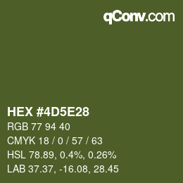 カラーコード: HEX #4D5E28 | qconv.com