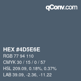 Color code: HEX #4D5E6E | qconv.com