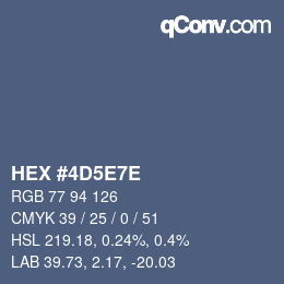 Código de color: HEX #4D5E7E | qconv.com