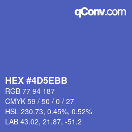 Código de color: HEX #4D5EBB | qconv.com