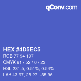 Color code: HEX #4D5EC5 | qconv.com