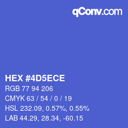 Color code: HEX #4D5ECE | qconv.com