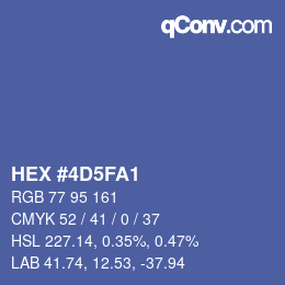 Color code: HEX #4D5FA1 | qconv.com