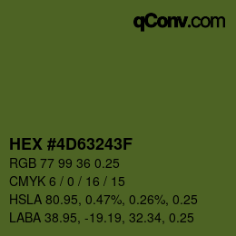 Código de color: HEX #4D63243F | qconv.com